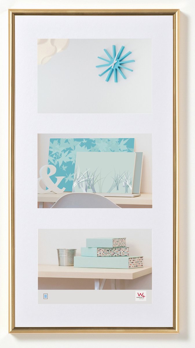 Walther new lifestyle - gallery in plastica - misura foto 3x13x18 cm - oro