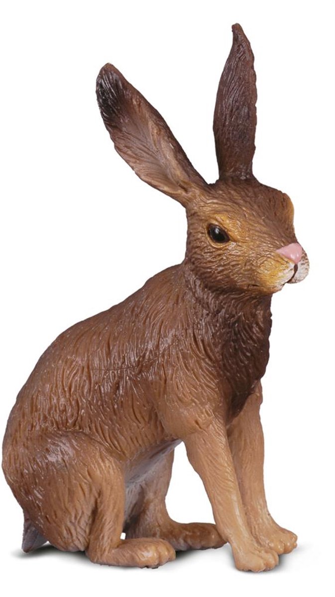 Statuetta Collecta - lepre marrone - (s) - animali della foresta - dipinta a mano - miniatura