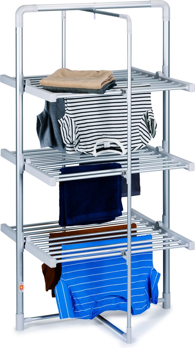 Tendedero eléctrico Dirt Devil con calefacción - torre de secado 230w - tendedero de pie espacio de secado 21m - resistente al agua ip22 - 73 x 144 x 68 cm - aluminio