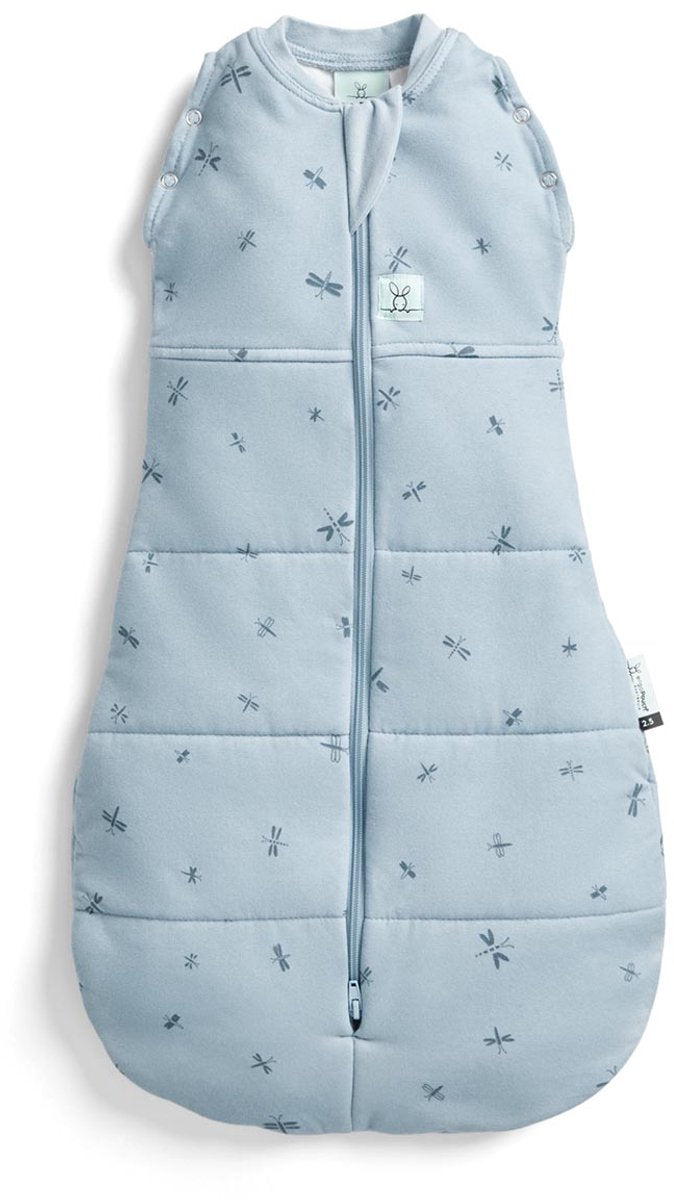 Saco de dormir envolvente Ergopouch cocoon - 2,5 tog - 0-3md - saco de dormir para bebé - saco de dormir envolvente - sacos de dormir - libélulas