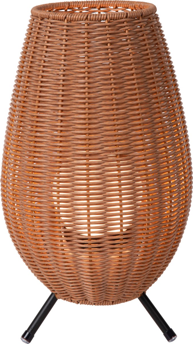 Lucide colin ip44 - lámpara de mesa recargable interior exterior - batería recargable - led 3 stepdim - 1x3w 3000k - ip44 - natural - japandi
