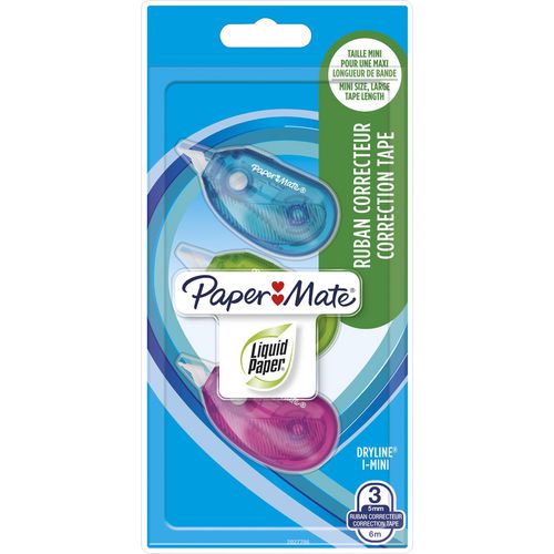 Papermate correctieroller 5 mm x 6 m wit 3 stuks