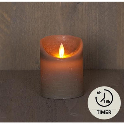 Anna's collection vela pilar rústica led topo 7,5x10cm