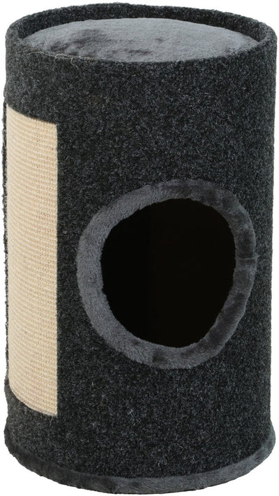 Zolux krabton - donkergrijs, tonvormig met schuilplaats - 31x31x50 cm