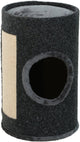 Barril rascador Zolux - gris oscuro, en forma de barril con refugio - 31x31x50 cm