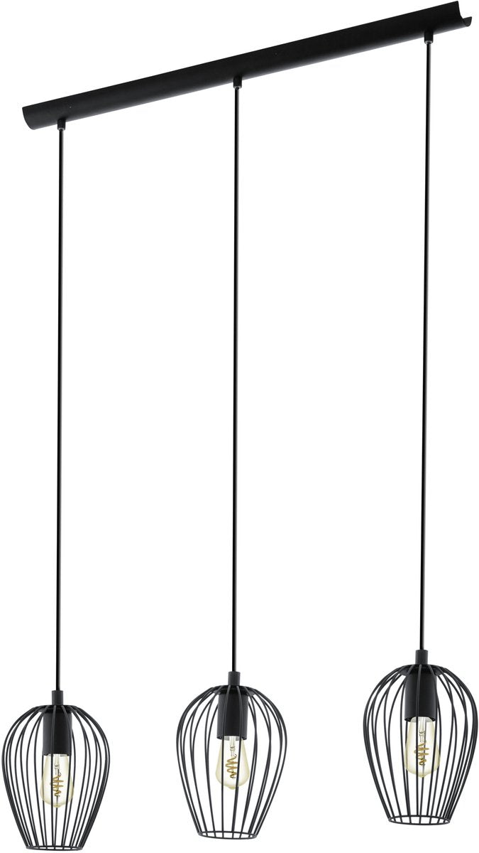 Eglo newtown hanglamp - e27 - 70 cm - zwart