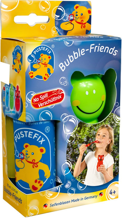 Pustefix bellenblaas - bubbelvrienden - kikker, kat en beer - met 70ml vloeistof - 4 jaar