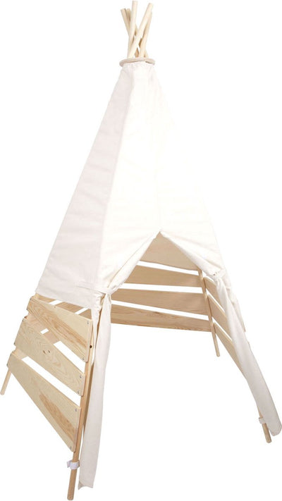 Carpa tipi de madera pequeña al aire libre