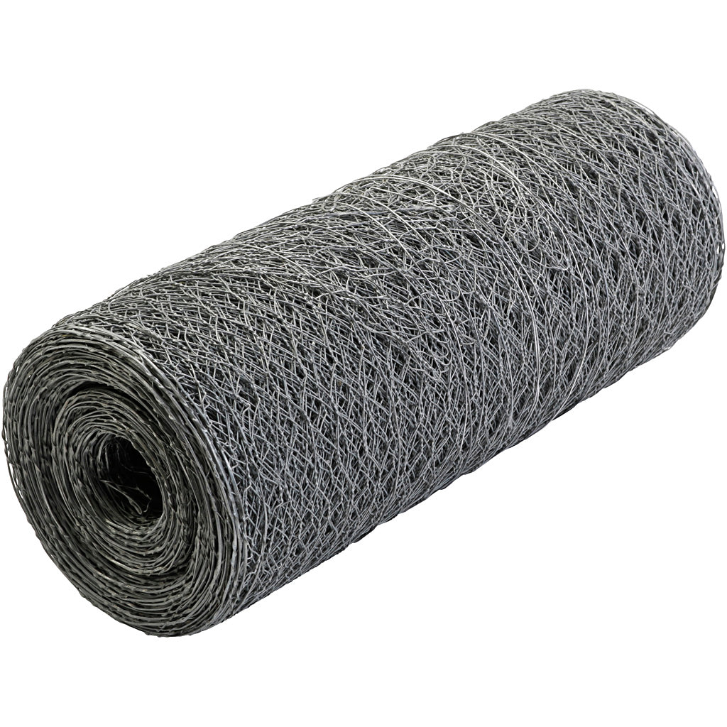 Rete metallica, l: 30 cm, misura buco 1,6 cm, spessore 0,7 mm, 30 m 1 rotolo