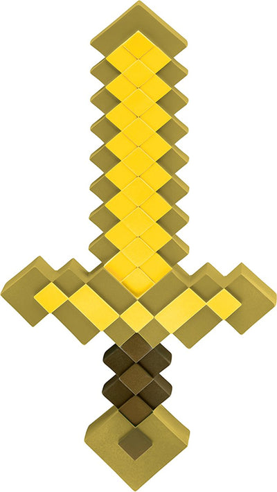 Disfraz de minecraft (mojang), espada de oro de minecraft, tamaño sin tamaño, chicos