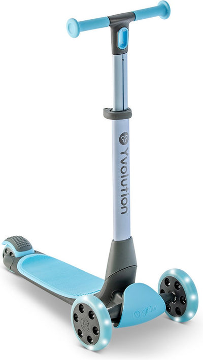 Yvolution - yglider nua blue - patinete ligero como una pluma con ruedas LED - capacidad de carga máxima hasta 50 kilos - apto de 3 a 10 años