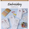 Creativ company hobby set bordado, calcetines, blanco, 1 caja