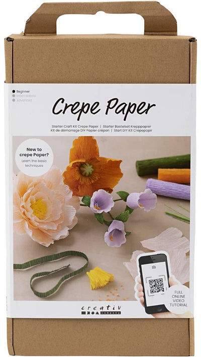 Kit per la creazione di fiori di carta crespa