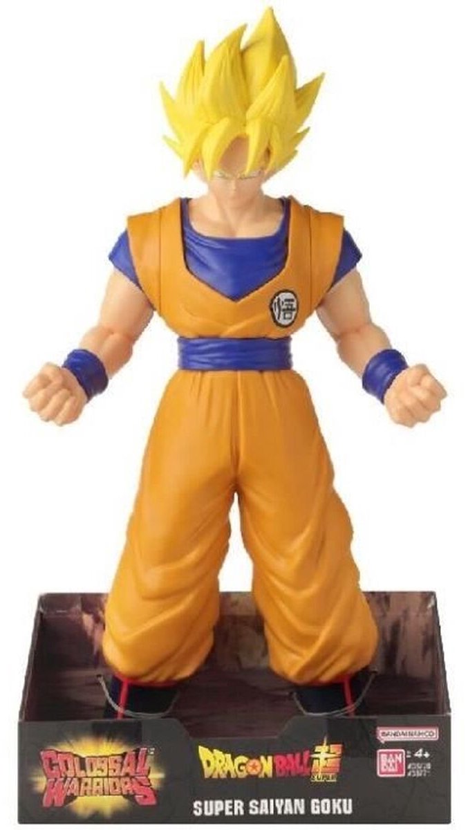 Bandai - dragon ball super - super saiyan goku giant figure - jumbo collection figure - officially licensed dragon ball - goku figurine 40cm for play, display - children's toys 4 years old and + - 38771