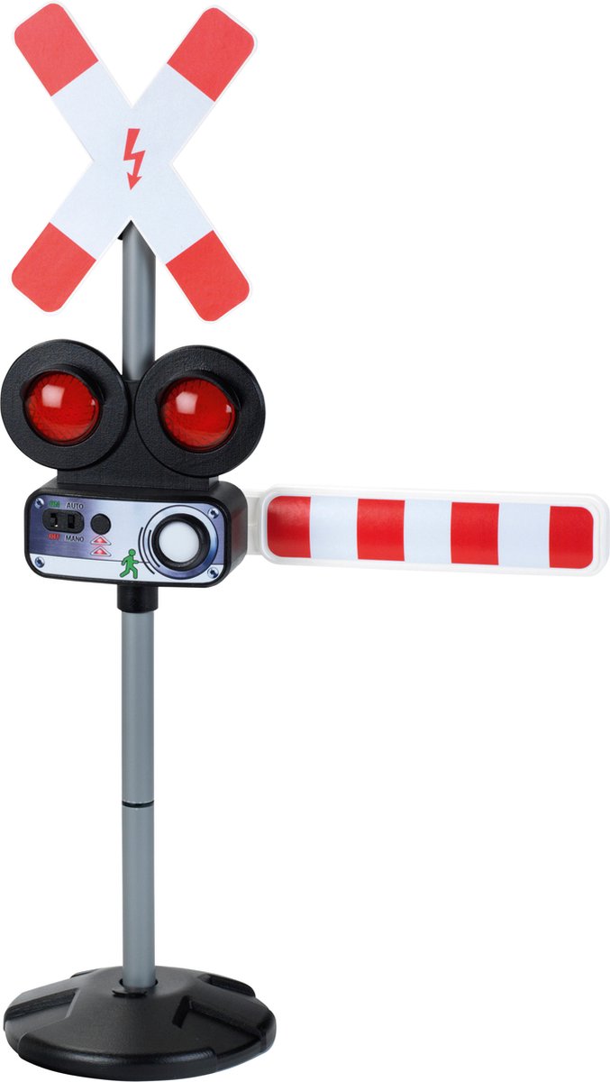 Klein Toys passaggio a livello elettrico - incl. effetti luminosi e sonori - 50x23x80 cm - rosso bianco nero