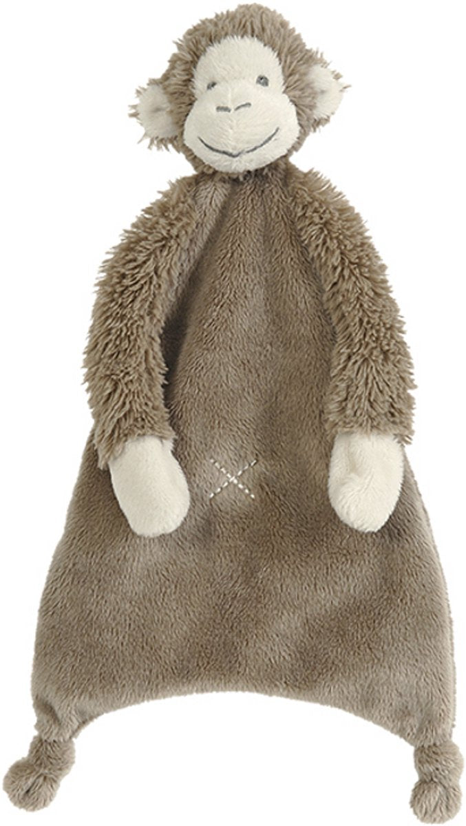 Happy horse aap mickey knuffeldoekje - bruin - baby cadeau