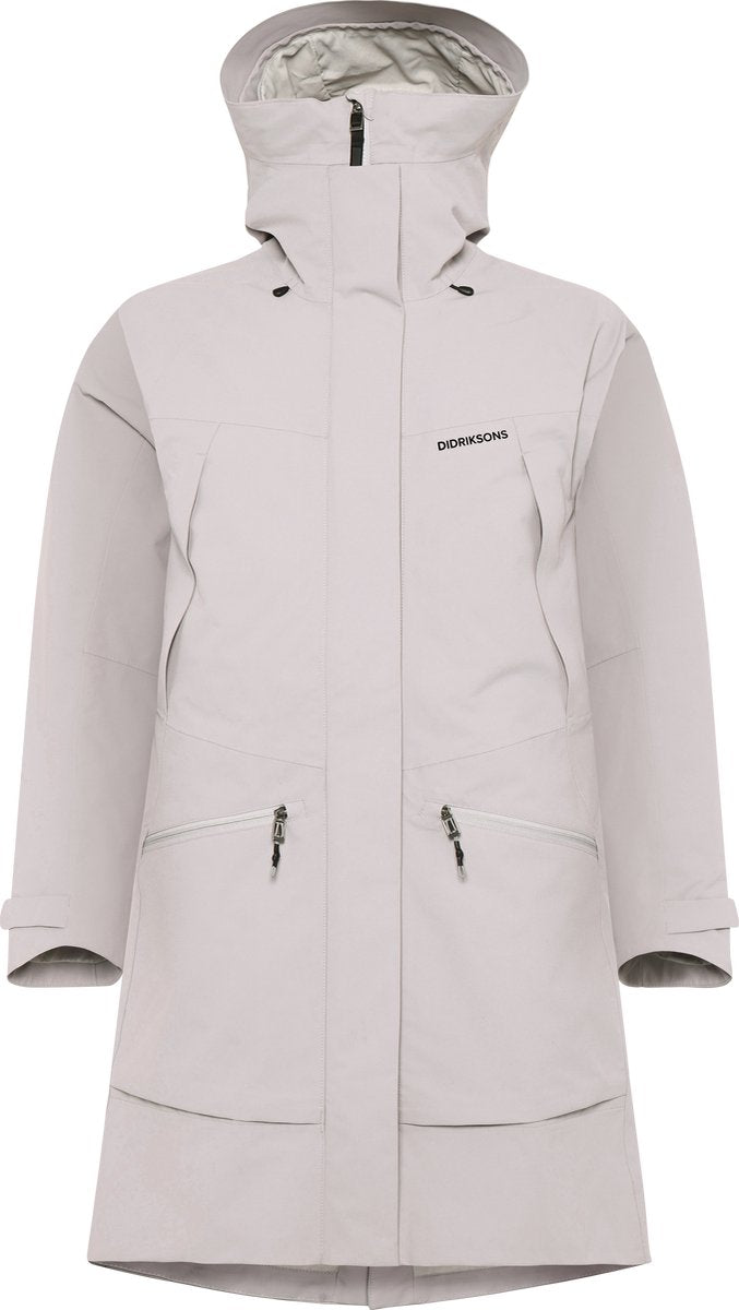 Didriksons ilma wns parka 8 giacca da esterno da donna - nebbia alba