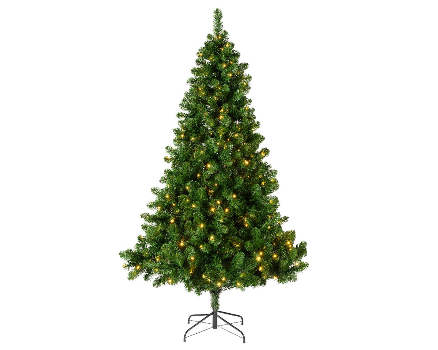 Everlands albero di Natale pino imperiale210 cm + illuminato a LED