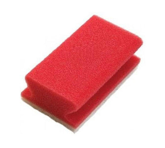 Wecoline weco spugna abrasiva con impugnatura rosso bianco 142x70x45 mm (10 pezzi)