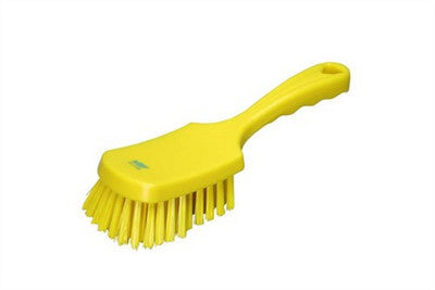 Cepillo de trabajo Vikan amarillo mango corto duro