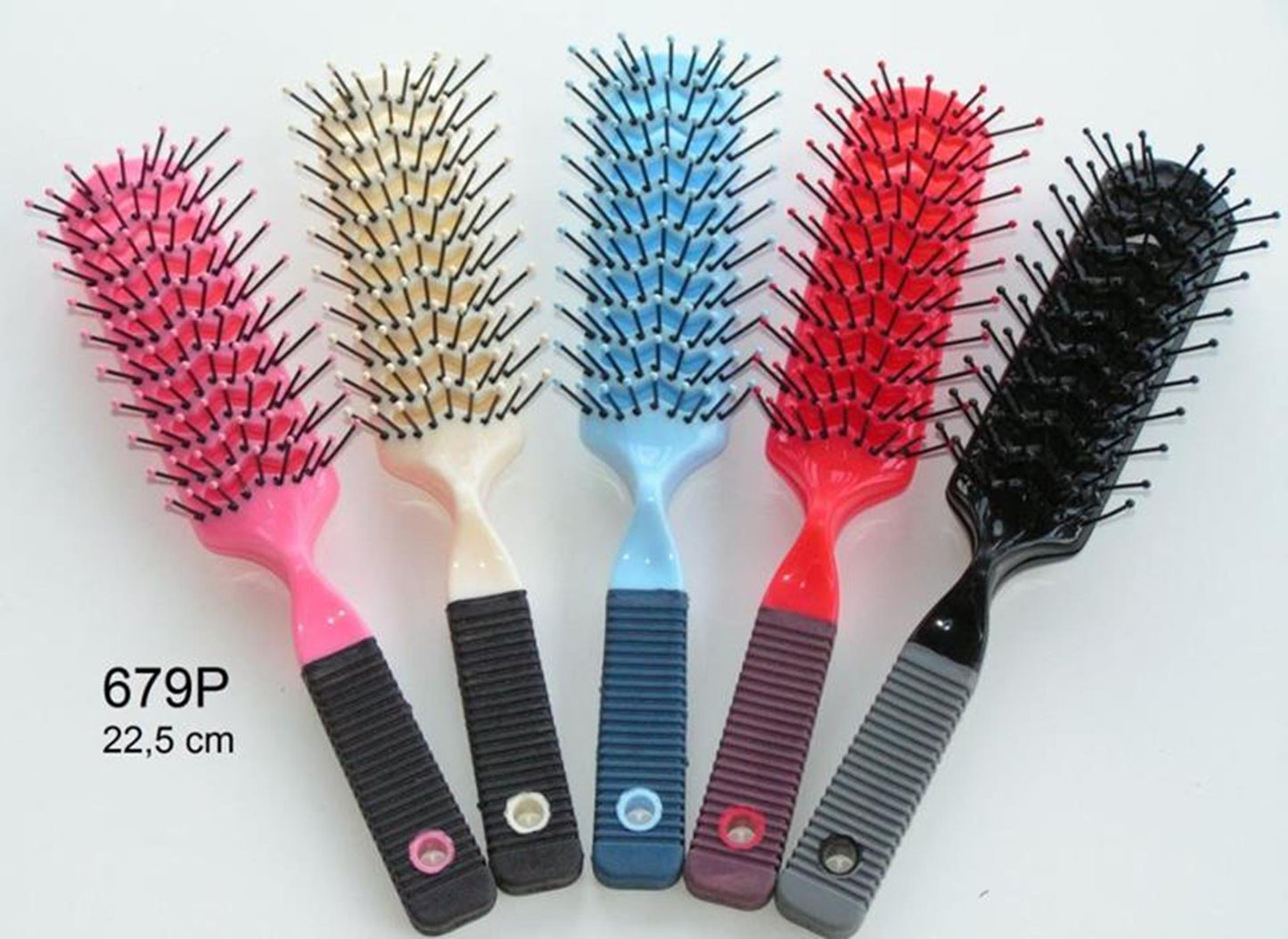 Cepillo para el pelo plastico 22,5cm 679p