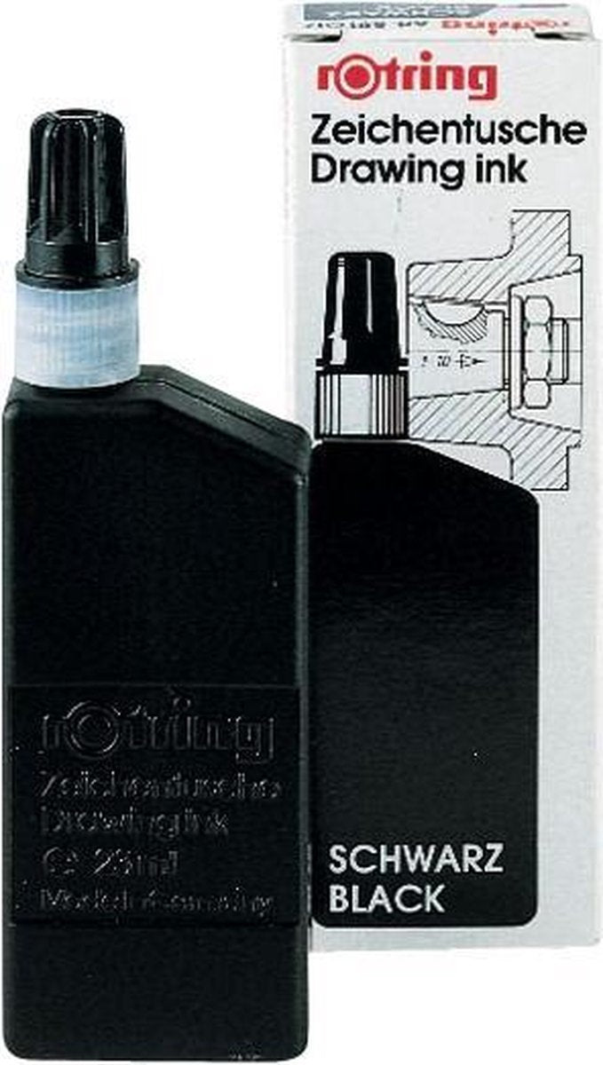Inchiostro liquido Rotring isograph in bottiglia | nero | Inchiostro per penna stilografica da 23 ml