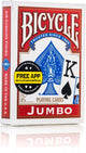 Paquete de 2 índices jumbo de espalda de ciclista - naipes premium - póquer - originales
