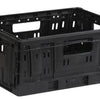 cassa pieghevole di plastica piccola piega da 20 litri neri