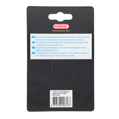 Pastiglie del freno v-free nero 72 x 14 mm 2 pezzi