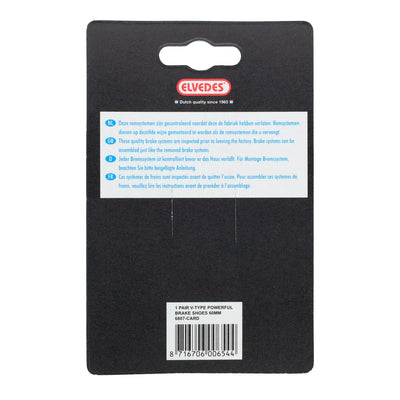 Pastiglie dei freni v-free 60 x 14 mm neri 2 pezzi