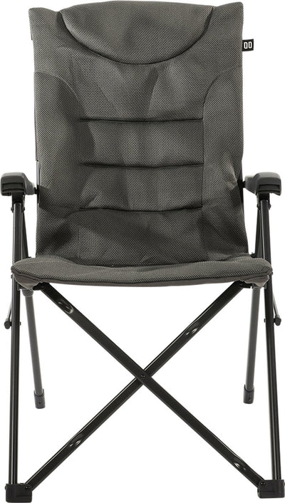 Travellife barletta cross camping chair anthracite - ventilated and weatherproof airmesh upholstery - 120 kg load capacity - including carrying bag