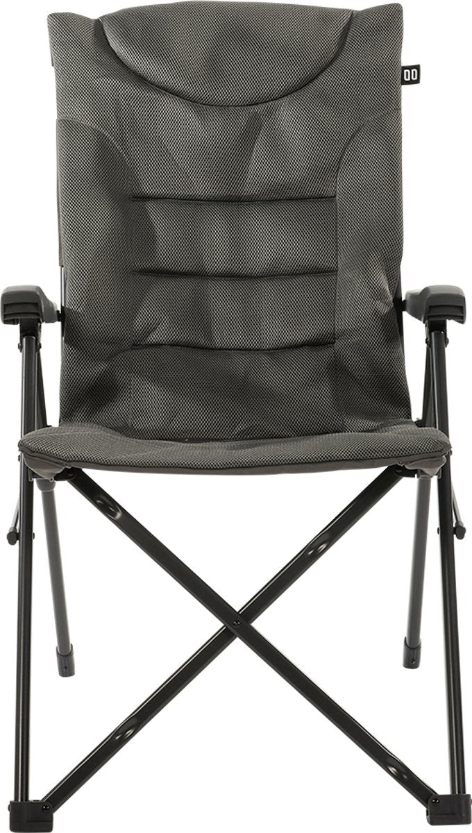 Silla de camping Travellife barletta cross antracita - tapizado de malla de aire ventilada y resistente a la intemperie - capacidad de carga de 120 kg - incluye bolsa de transporte