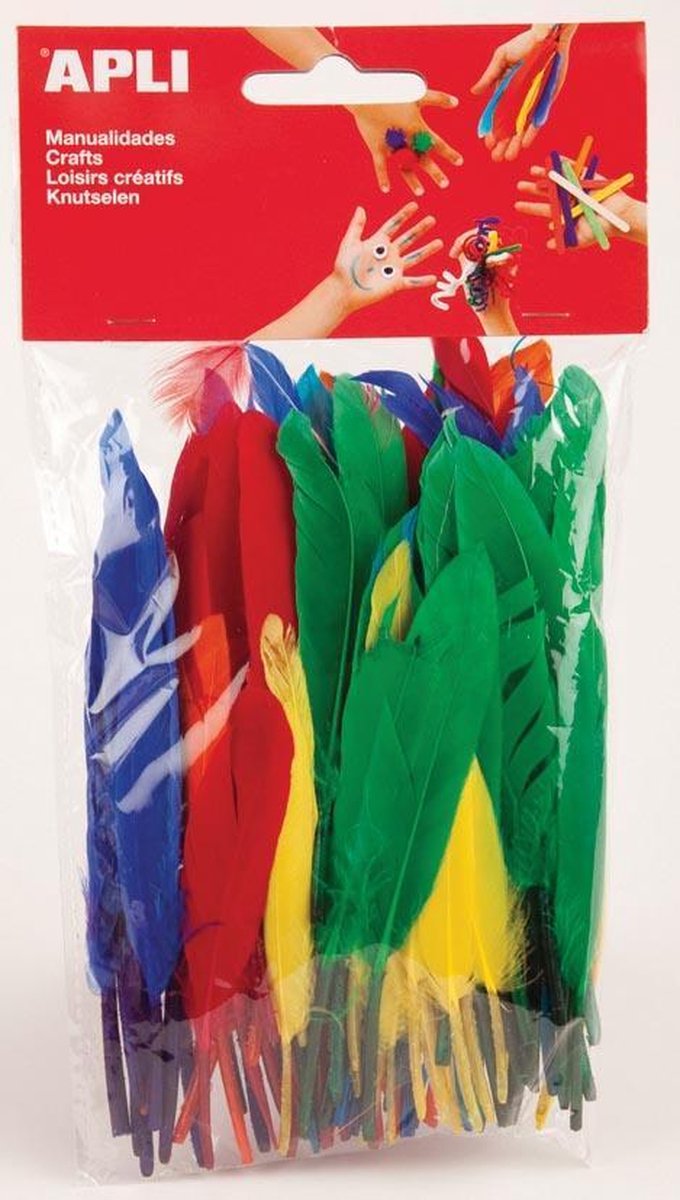 Apli ganzenveren geassorteerde kleuren 100 stuks