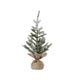 Decoris kunstkerstboom met sneeuw in jute zak ã˜30xh60cm