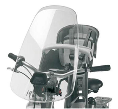 Asiento de bicicleta para Bilby Junior con parabrisas Negro Gray