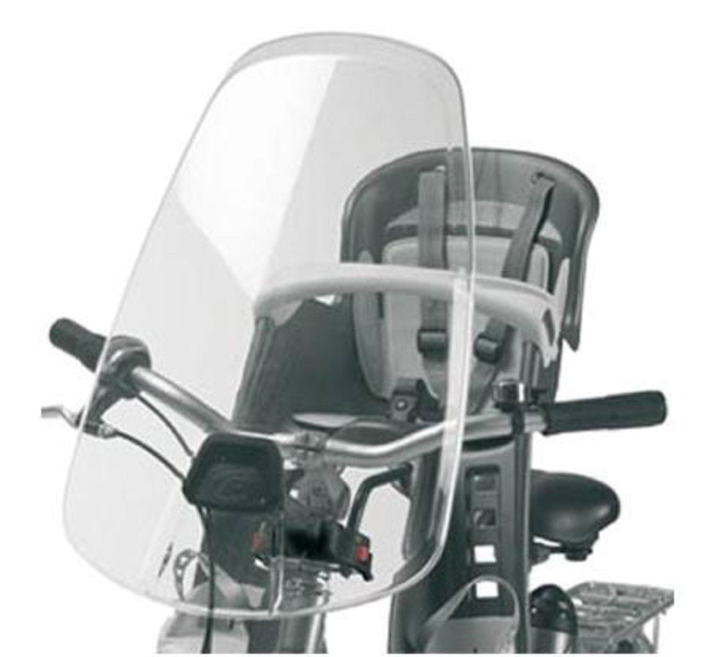 Sedile per biciclette per Bilby junior con parabrezza nero grigio