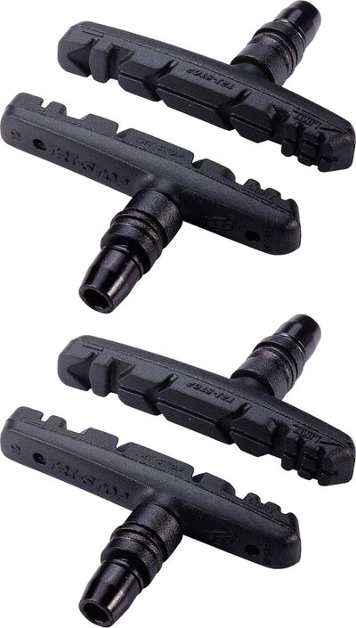 Bbb cycling remblokjes fiets - tristop - velgrem - voor stadsfiets mountainbike - shimano compatibel - v-brake remblokken - zwart - bbs-16