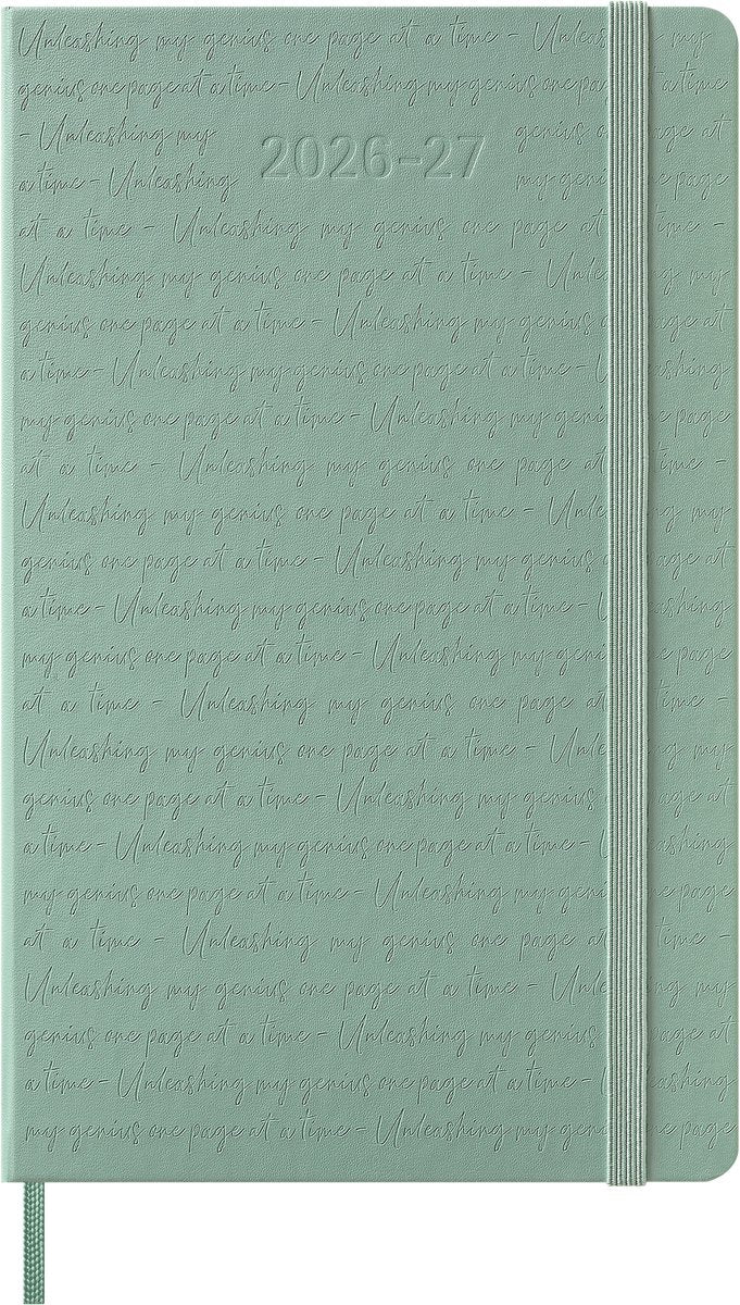 Moleskine 18 maanden agenda - 2026 27 - wekelijks - large - harde kaft - sage groen
