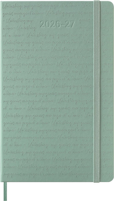 Moleskine 18 maanden agenda - 2026 27 - wekelijks - large - harde kaft - sage groen