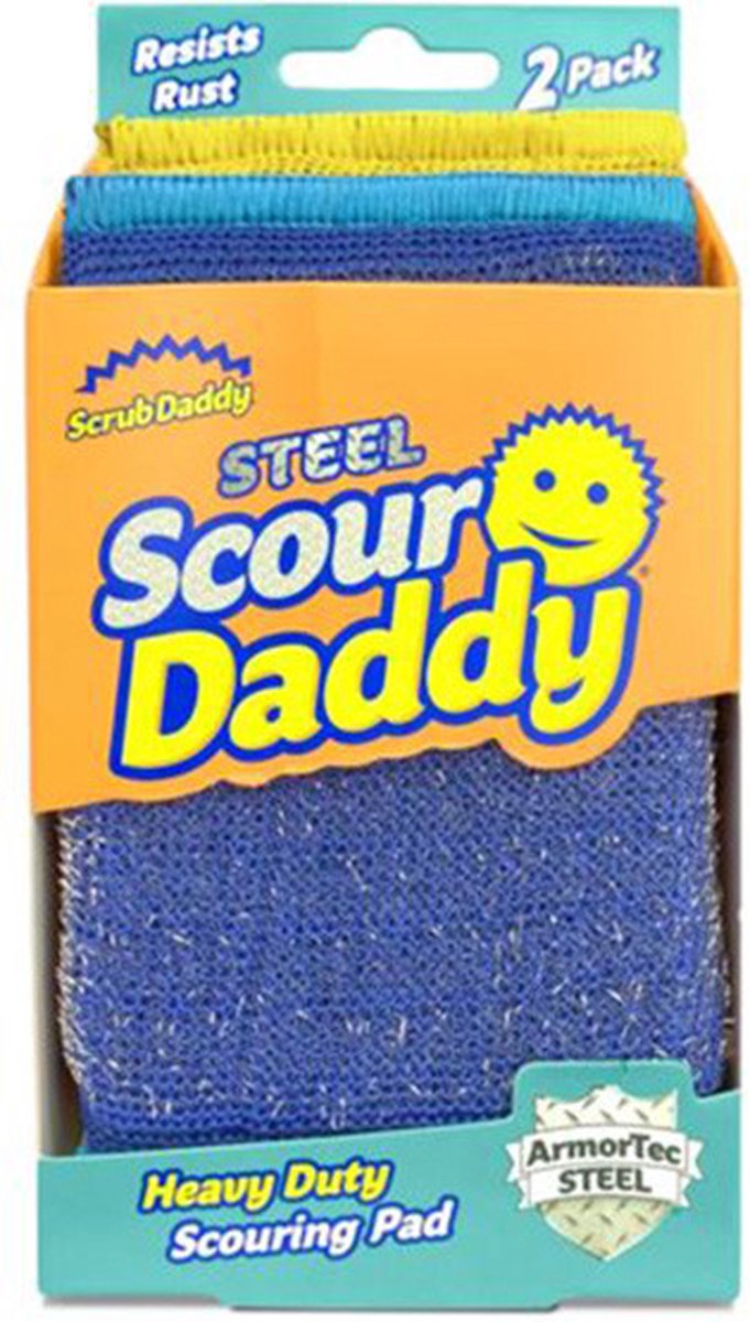 Scrub daddy setur daddy panno per la pulizia in lana d'acciaio: potente e durevole