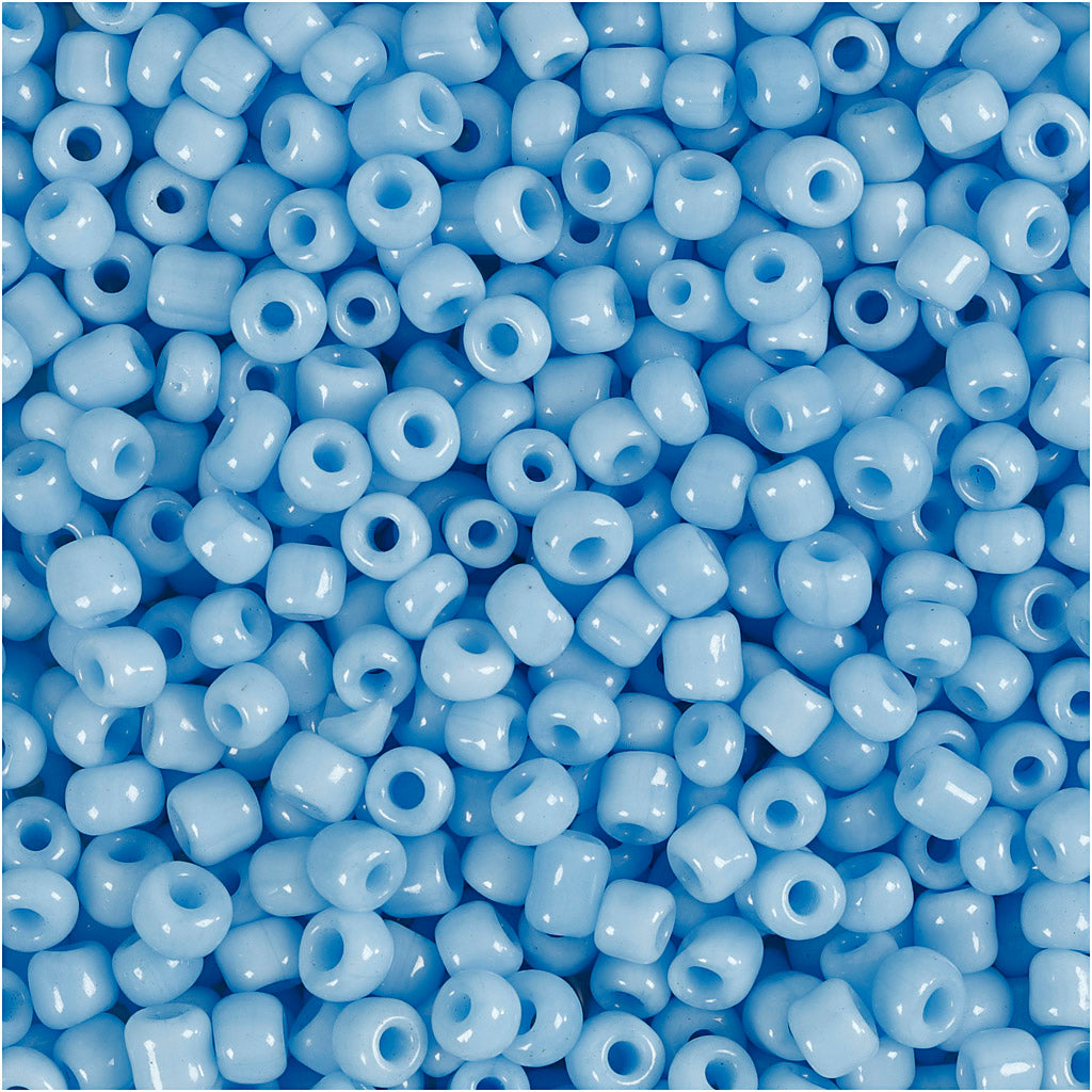 Perline Creativ Company, d 3 mm, misura 8 0, misura del buco 0,6-1,0 mm, turchese, 25 g 1 scatola
