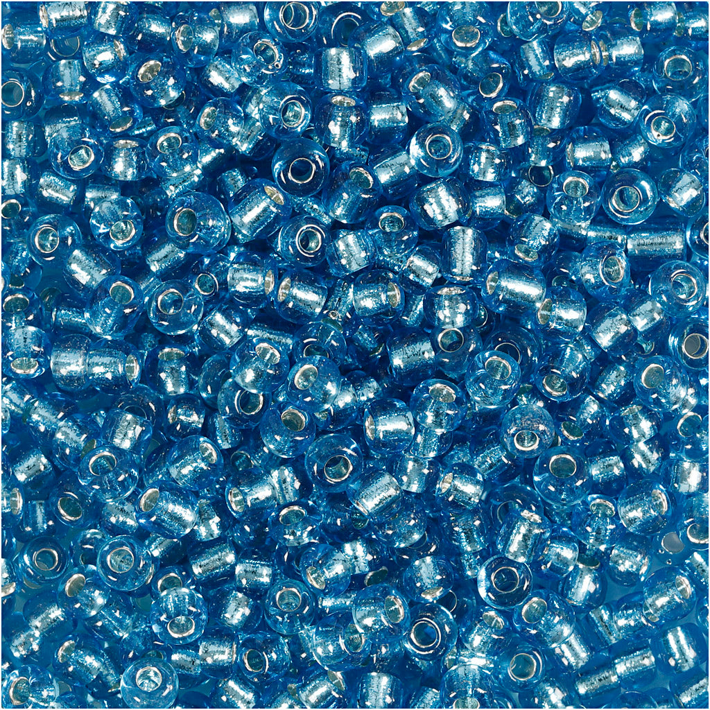 Perline Creativ Company, d 3 mm, misura 8 0, misura del buco 0,6-1,0 mm, turchese chiaro, 25 g 1 scatola