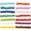 Rocallas Creativ company, d 3 mm, medidas 8 0, medida agujero 0,6-1,0 mm, varios colores, 14x25 gr 1 caja
