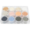 Creative Company Rocailles perle di vetro rotondo 1,7 mm Colori pastello, 12x17 grammi