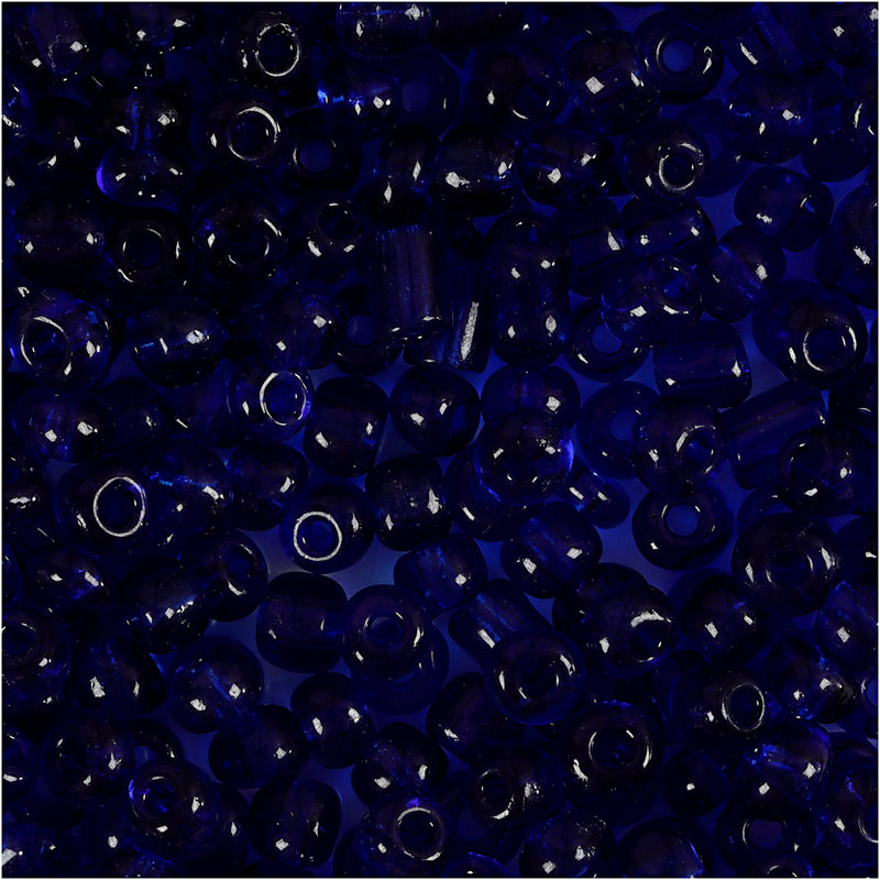 Rocallas Creativ company, d 4 mm, tamaño 6 0, medida agujero 0,9-1,2 mm, azul cobalto, 25 gr 1 caja