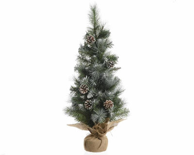 Albero di Natale Everlands satinato 75 cm con decorazioni