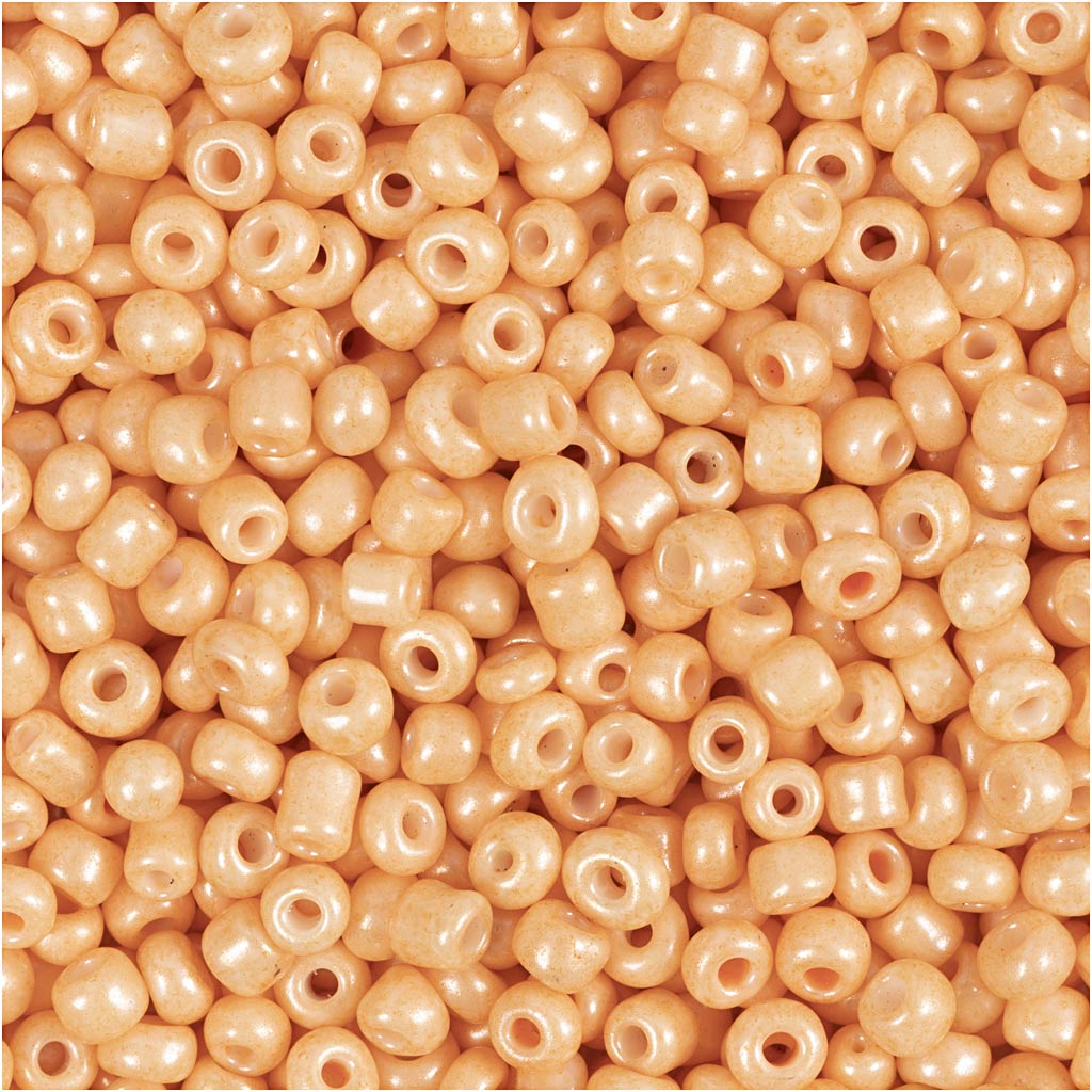 Rocallas Creativ company, d 3 mm, tamaño 8 0, medida agujero 0,6-1,0 mm, melocotón, 25 g 1 caja