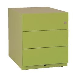 Cajonera bisley nwa59m7sss104 3 cajones cerradura de cilindro móvil verde