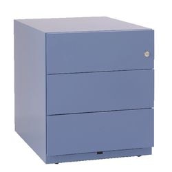 Cajonera bisley nwa59m7sss105 3 cajones cerradura de cilindro móvil azul