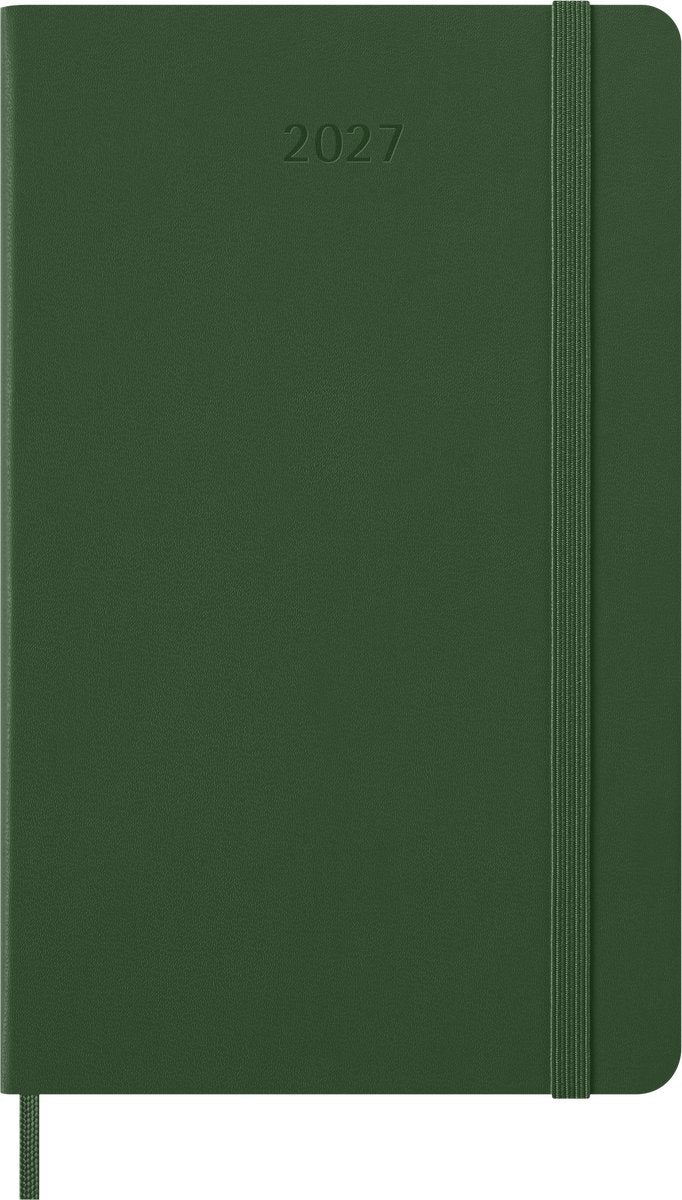 Agenda Moleskine 12 mesi - 2027 - settimanale - grande - copertina rigida - verde mirto